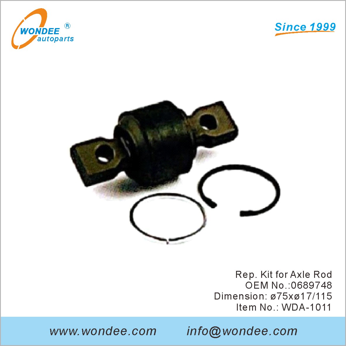 Suise en caoutchouc de type DAF, roulement de stabilisateur, kits de réparation, joint d'huile, anneau ABS pour camion